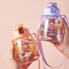 New products: Small belly cup, children's water cup, souvenir, kindergarten drinking cup, double-drinking straw cup, hand-held and crossbody gift cup Specification image